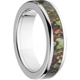 thumbnail image 3 of Obsession Camo Stainless Steel Ring with Polished Edges and Deluxe Comfort Fit, 3 of 3
