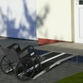 thumbnail image 2 of HOMCOM Lightweight Aluminum Portable Skidproof PVC Carpeted Folding Wheelchair Ramp, 6', 2 of 9