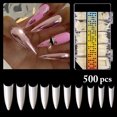 thumbnail image 3 of 500PCS False Nail Tips DIY Plastic Gel Nail Mold Nail Extension Mold for Women, 3 of 10
