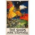 thumbnail image 3 of James Henry Daugherty 11x14 Black Modern Framed Museum Art Print Titled - The Ships Are Coming (1917), 3 of 5