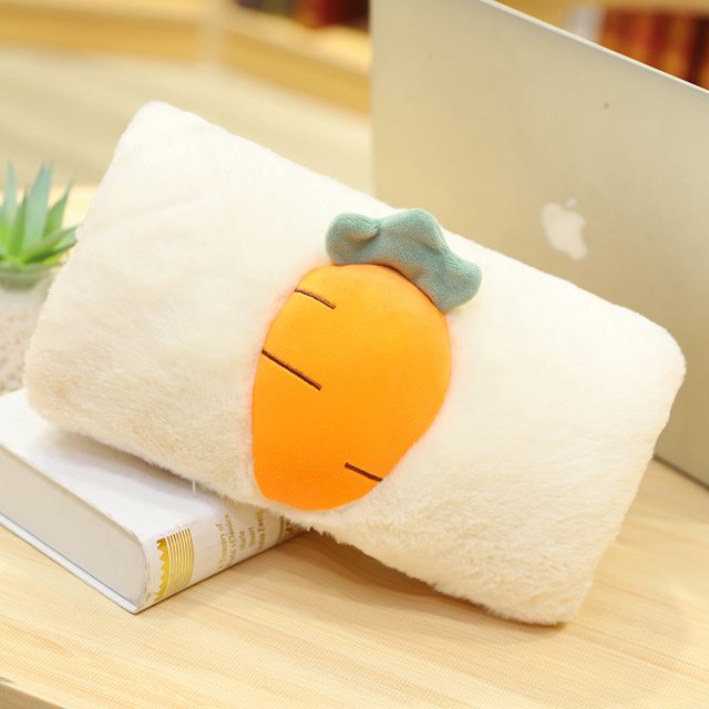 Almohada calentadora de manos, almohada de siesta para intervención, artefacto para la hora del almuerzo, almohada de felpa, linda almohada de tamaño pequeño para niñas, almohada para acostarse para