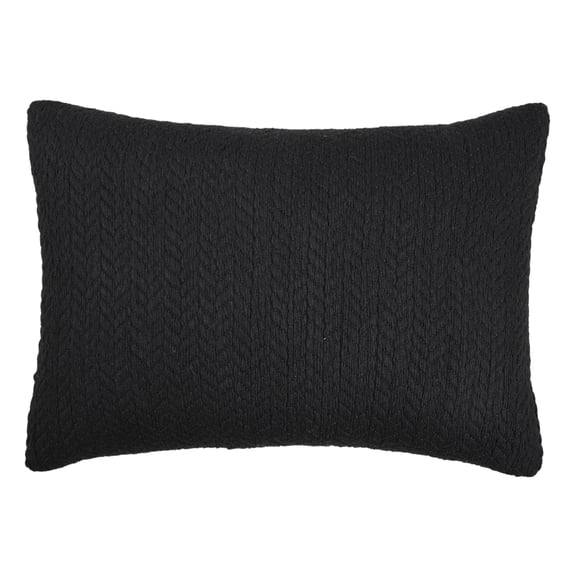 Better Homes & Gardens 18" x 13" Stylish Raffia Black Decorative Pillow for All-Season Use