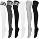 thumbnail image 1 of 6 Pairs Over Knee Thigh Socks Knee-High Warm Stocking Women Boot Sock Leg Warmer High Socks for Daily Wear, Cosplay, 1 of 4