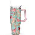 thumbnail image 2 of 40oz Funny Red Lobster Stainless Steel Flip Straw Tumbler Spill Proof Travel Cup Double Wall Vacuum Insulated Coffee Mug with Top Handle, 2 of 6