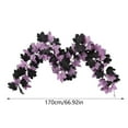 thumbnail image 4 of Halloween Garland, 5.6 FT Fall Maple Leaf Garland with Black Purple Willow Vines, Artificial Autumn Hanging Decor for Thanksgiving, Home, Wall, Wedding & Party Decoration, 4 of 7