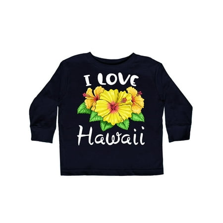 

Inktastic I Love Hawaii Hibiscus Flowers Gift Toddler Boy or Toddler Girl Long Sleeve T-Shirt