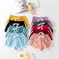 thumbnail image 1 of LYMAYTER Shorts d'Été en Coton Extensible pour Garçons et Filles Tout-Petits Course Plage Confort 4-16 Ans, 1 of 8
