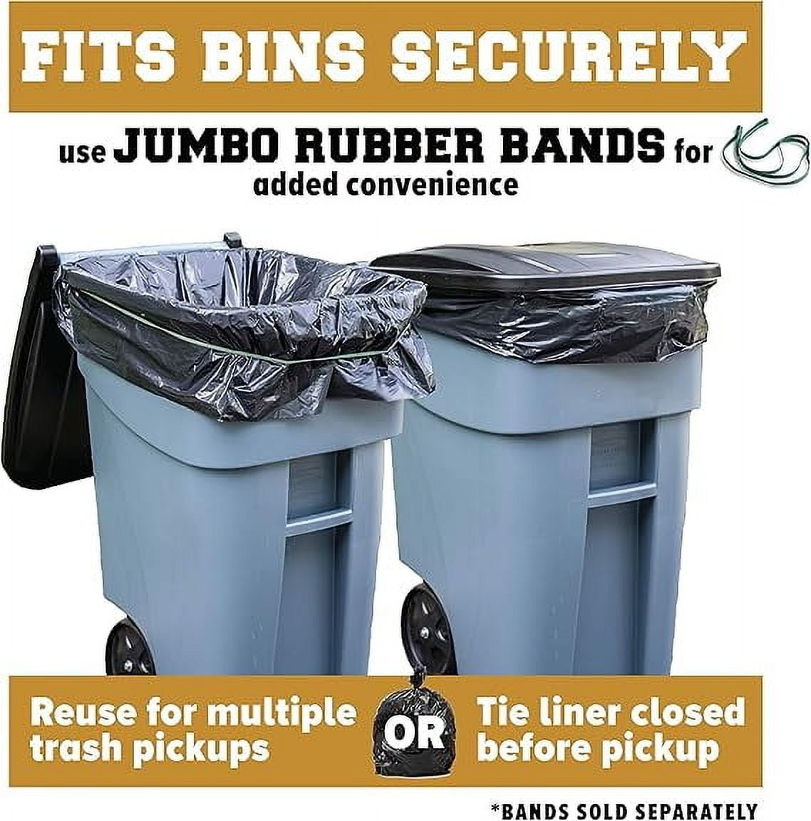 Plastic Bags 96 Gallon Trash Can Bags Large Black Garbage Bag Extra  Strong Trash Bag Domestic Bin Bag