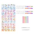 thumbnail image 3 of veasfak Card Sticker Set, Goo Card DIY Set, Goo Card Toy Homemade Pendant DIY Kit, Kit Girls 132pcs, 3 of 9