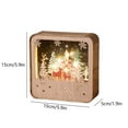 thumbnail image 3 of OEFNTAC Decorations Santa Claus Cabin Luminous Wooden House LED Desktop Ornament 5.9x5.9in Painted Night Light Christmas Home Holiday Gift Battery Powered Christmas Accessories, 3 of 6