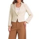 thumbnail image 1 of Blazer de trabajo casual INSPIRE CHIC para mujeres, con mangas largas, solapa, botones y bolsillos, color beige M, 1 of 1
