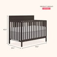 thumbnail image 2 of Dream On Me Avery 5-in-1 Convertible Crib, Chocolate Chip, 2 of 10