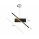 thumbnail image 2 of Lámpara de pared LED para cabecera, nueva ingeniería china, pasillo de hotel, pasillo, escalera, sala de estar, lámpara de pared de fondo (línea de lámpara de pared negra, luz blanca cálida) Sailing Electrónica, 2 of 5