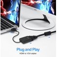 thumbnail image 2 of HDMI to VGA SuperShield HDMI vers, Plaqué Or VGA Adapter (Mâle vers Femelle) Compatible pour Ordinateur, de Bureau, Portable, PC, Moniteur, Projecteur, HDTV, Chromebook, Raspberry Pi, Roku, Xbox et Plus, 2 of 6