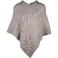 thumbnail image 2 of Aran Knitted Poncho Women's SuperSoft Merino Wool Irish Cape Made in Ireland, One Size, 2 of 7