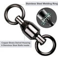 thumbnail image 2 of OROOTL Ball Bearing Swivels Fishing, 25pcs Barrel Swivels Fishing Tackle Stainless Steel Welding Rings High Strength Saltwater Fishing Swivels Connectors, 2 of 6