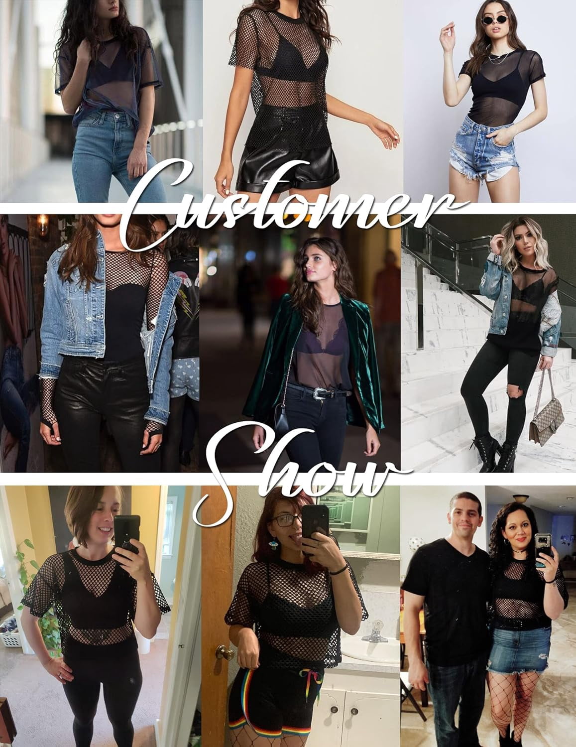 sheer fishnet top