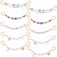thumbnail image 1 of 10 colgantes acrílicos para zapatos con forma de flor, cadenas coloridas con perlas, colgante doble con la palabra AMOR., 1 of 7