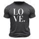 thumbnail image 4 of Tops para hombre, blusas y camisas de cuello redondo y manga corta para hombre. Camiseta/camisa informal de cuello redondo y manga corta con estampado de corazones para hombre. Tops de poliéster para, 4 of 4