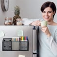 thumbnail image 6 of Magnetic Mesh Pen Holder,Mesh Stainless Steel Pen Basket,Casewin 3 Compartments Magnetic Pencil Holder for Whiteboard Refrigerator Locker Home Office, Large, 10.5", 6 of 7