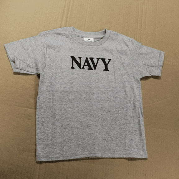 Navy Screen Print Toddler Gray Unisex T-Shirt