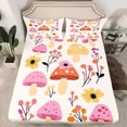 thumbnail image 2 of Homewish Cartoon Botanical Mushroom 4pcs Bed Sheets for Teenagers,Chic Floral Flowers King Sheets,Spring Garden Super Cozy Sheet Set,Breathable Home Decor, 2 of 7