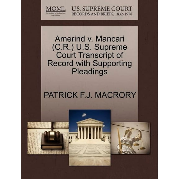 Amerind V. Mancari (C.R.) U.S. Supreme Court Transcript of Record with Supporting Pleadings (Paperback)