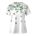 thumbnail image 4 of 2DXuixsh Women Tops Womens Shirt Cute Lace Top Short Sleeve Elegant T Shirt Fancy Shirts Women Womens Tops Tshirts Shirts for Women White Size L, 4 of 4