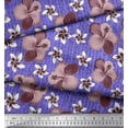 thumbnail image 3 of Soimoi Rayon Fabric Leaves & Lily Floral Print Fabric by Yard 56 Inch Wide, 3 of 3
