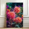 thumbnail image 4 of Dahlia Flower Canvas Wall Art 8x12 inches - Vintage Botanical Dahlia Flower Canvas Artwork Rustic Floral Wall Decor for Home, 4 of 5