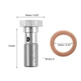 thumbnail image 3 of Unique Bargains 1 Pcs M12x1.0 Thread Turbo Brake Line Banjo Bolt with Copper Washers Single Banjo Bolt 31mm Length, 3 of 6