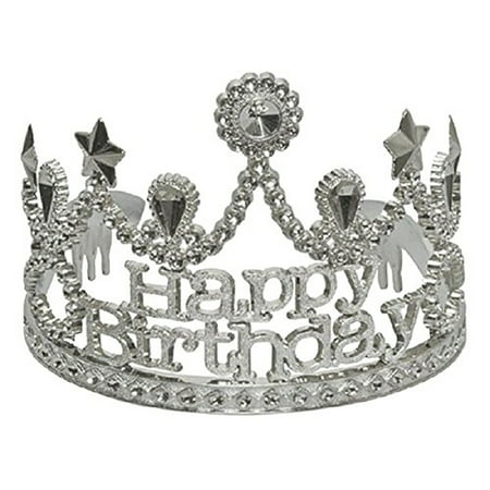 Dillon Jeweled Happy Birthday Tiara Silver