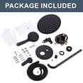 thumbnail image 5 of Wowow 9-Spray Patterns with 1.8 GPM 10 in. Wall Mount Rain Fixed Shower Heads in 10 in., Matte Black, 5 of 6