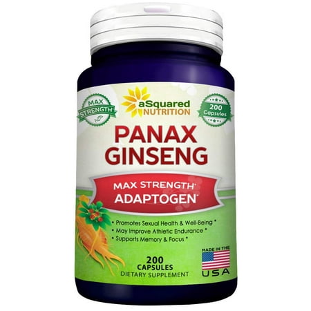 Pure Korean Panax Ginseng - 200 Capsules - Premium Asian Ginseng Root Complex Supplement - High Potency Ginsenosides - Adaptogen Ginseng Pills for Sex & Mental Health - Max Strength