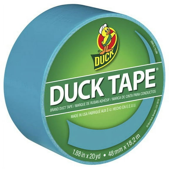 Duck 1.88" x 20 YD Aqua Duct Tape Use For Repairs Color Coding Crafts, Each