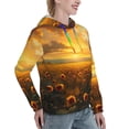 thumbnail image 2 of Yiaed Sunflower Sunset Rainfall Print Womens Casual Hoodies Crew Neck Long Sleeve Sweatshirts With Pocket Pullover Tops Women's Hooded Sweatshirt-X-Large, 2 of 5