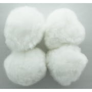 Essentials by Leisure Arts White Craft Pom Poms 3 Inch 4 Count