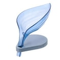 thumbnail image 1 of Leaf Shape Soap Cleaning Sponge Holder Drain Box Soap Drying Stand Rack with Suction Cups, 1 of 8