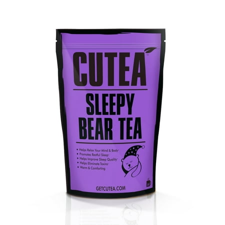 CUTEA Sleepy Bear Tea, 28 Tea Bags: Promote Sleep, Reduce Stress, and Relax the Body and