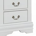 thumbnail image 3 of Ryla Nightstand- 2 Drawers- Solid Wood- Nickel Metal Handles, 3 of 6