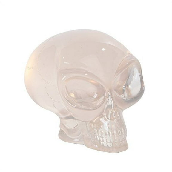 PTC Pacific Giftware Big Eyed Alien Skull Clear Finished Statue Figurine, 4" L