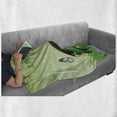 thumbnail image 6 of St. Patrick's Day Soft Flannel Fleece Throw Blanket, Happy Day Leprechaun Hat on Grass with Butterflies Irish, Cozy Plush for Indoor and Outdoor Use, 60" x 80", Pale Green, by Ambesonne, 6 of 6