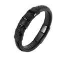 thumbnail image 1 of Fashionable PU Leather Bracelet Stainless Steel Magnet Clasp Bracelet Hand Decoration, 1 of 6