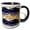 Black/White, variant on 3drose, Dark Blue and Image of Gold Mountain Range Abstract, 11oz Magic Transforming Mug