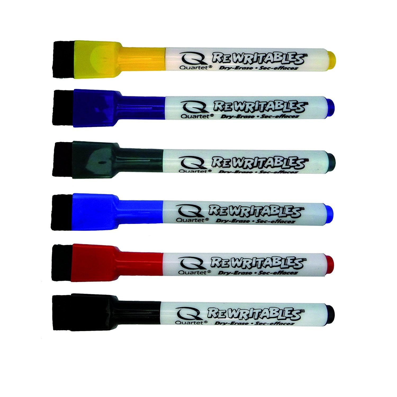 Dry Erase Markers 6PK, Fine Point, Assorted Colors