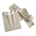 thumbnail image 5 of Sakmal Womens Thermal Underwear Set Long Johns Sleepwear Khaki Warm Ladies Base Layer, 5 of 5