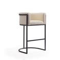 thumbnail image 1 of Manhattan Comfort Cosmopolitan 37.8 in. Cream and Black Metal Barstool, 1 of 3
