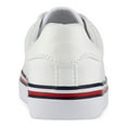 thumbnail image 3 of Tommy Hilfiger Womens White Striped Lace-up Athletic Sneakers, 3 of 4