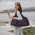 thumbnail image 6 of Picia Mandalas Dragonfly Print Travel Duffle Bag,Weekender Bags for Women with Shoe Compartment, Gym Duffel Bag with Wet Pocket, Hospital Bags for Labor and Delivery, 6 of 7