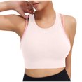 thumbnail image 4 of Dealovy Womens Sports Bras Medium Support Seamless Racerback Bra Full Coverage Padded Athletic Underwear, 4 of 6